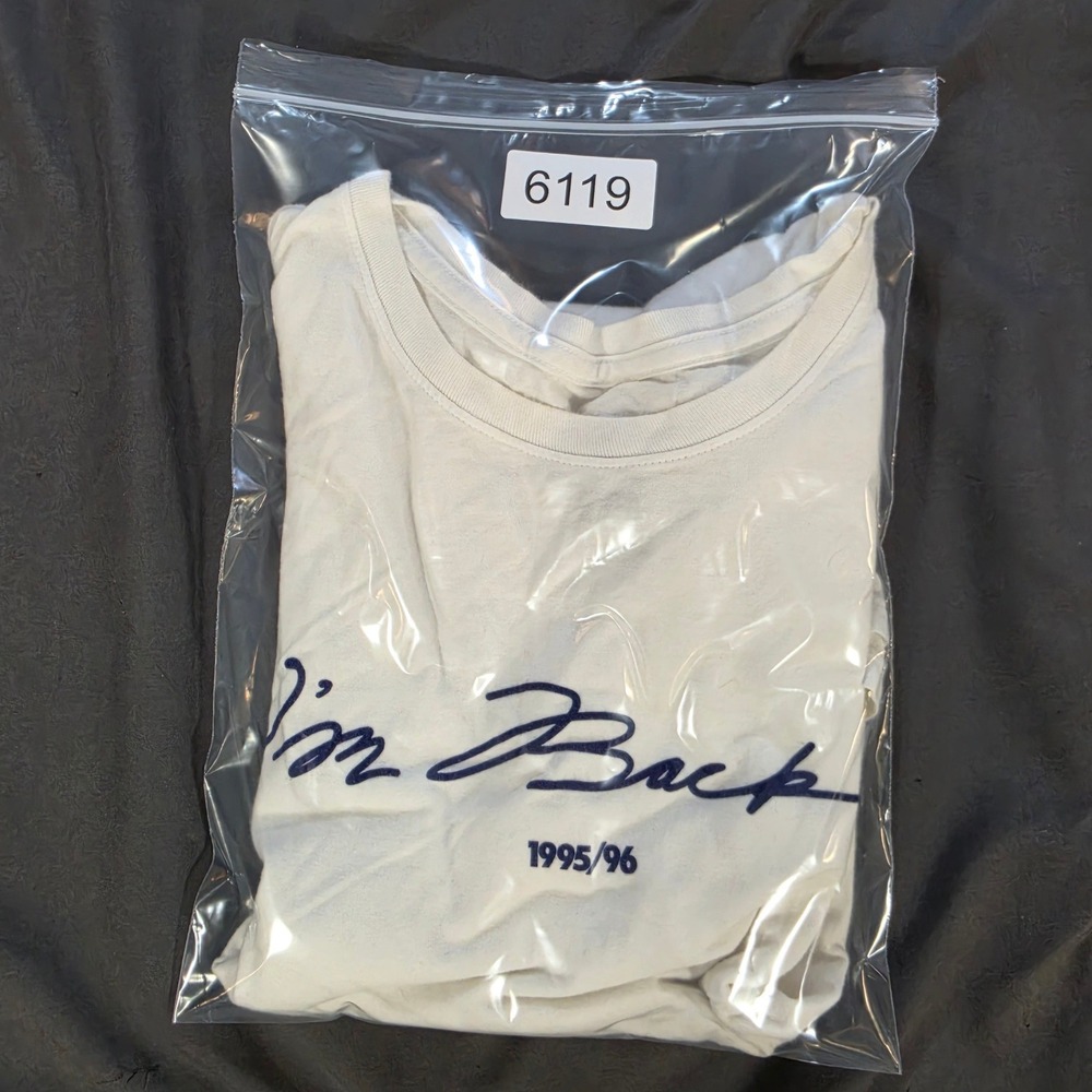Nike Air Jordan Im Back 72-10 Regular Season Stats Graphic T-Shirt White XL - Picture 8 of 8
